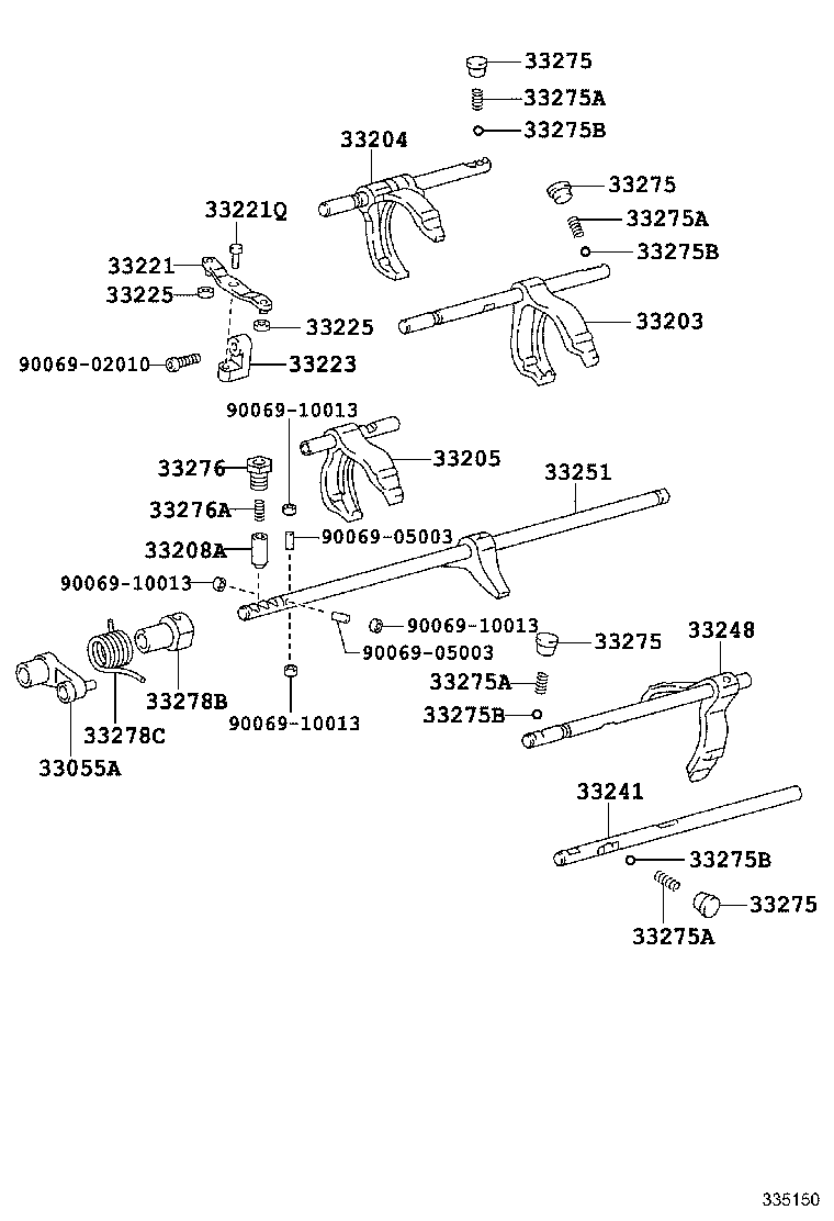 90080-33008 SEAT, SHIFT DETENT BALL SPRING, NO.1 product image