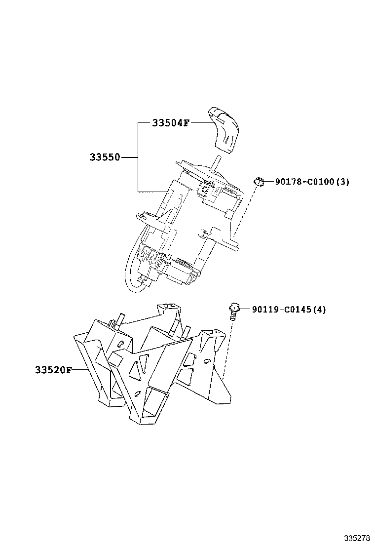 33504-19035 KNOB SUB-ASSY, SHIFT LEVER product image