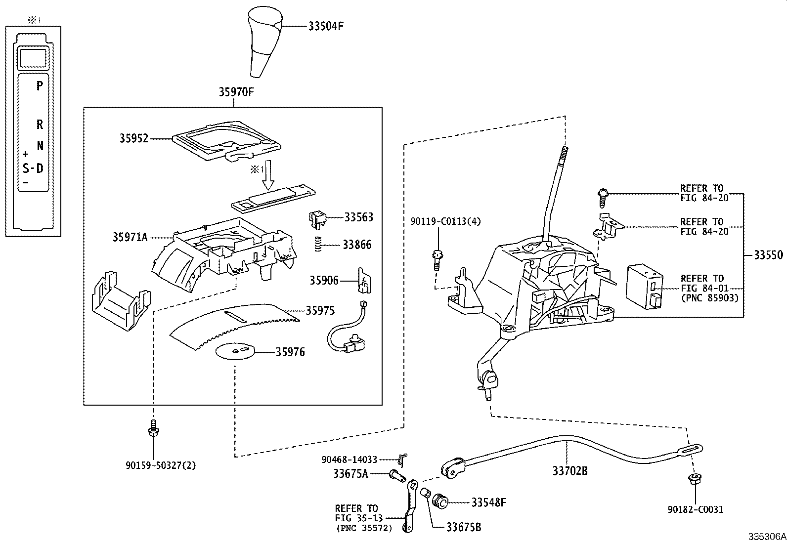 33506-60130 RETAINER SUB-ASSY, CONTROL SHIFT LEVER (FOR FLOOR SHIFT) product image