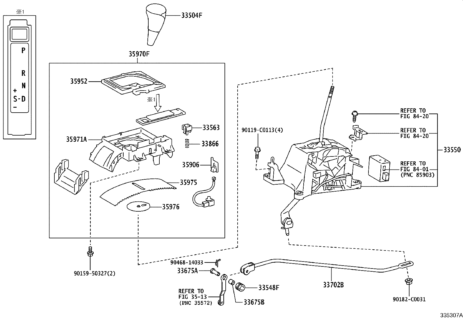 33506-60130 RETAINER SUB-ASSY, CONTROL SHIFT LEVER (FOR FLOOR SHIFT) product image