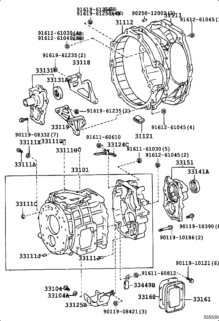 33136-37010 PLATE, TRANSMISSION INTERMEDIATE product image