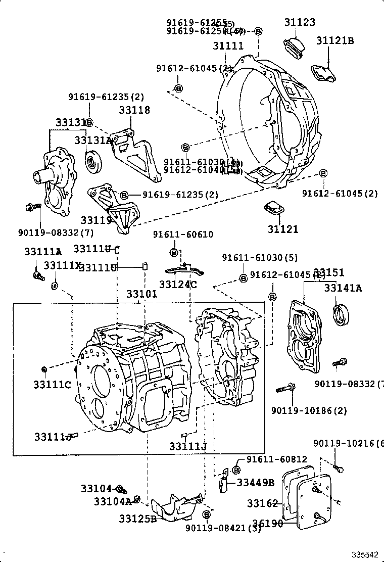 33136-37010 PLATE, TRANSMISSION INTERMEDIATE product image