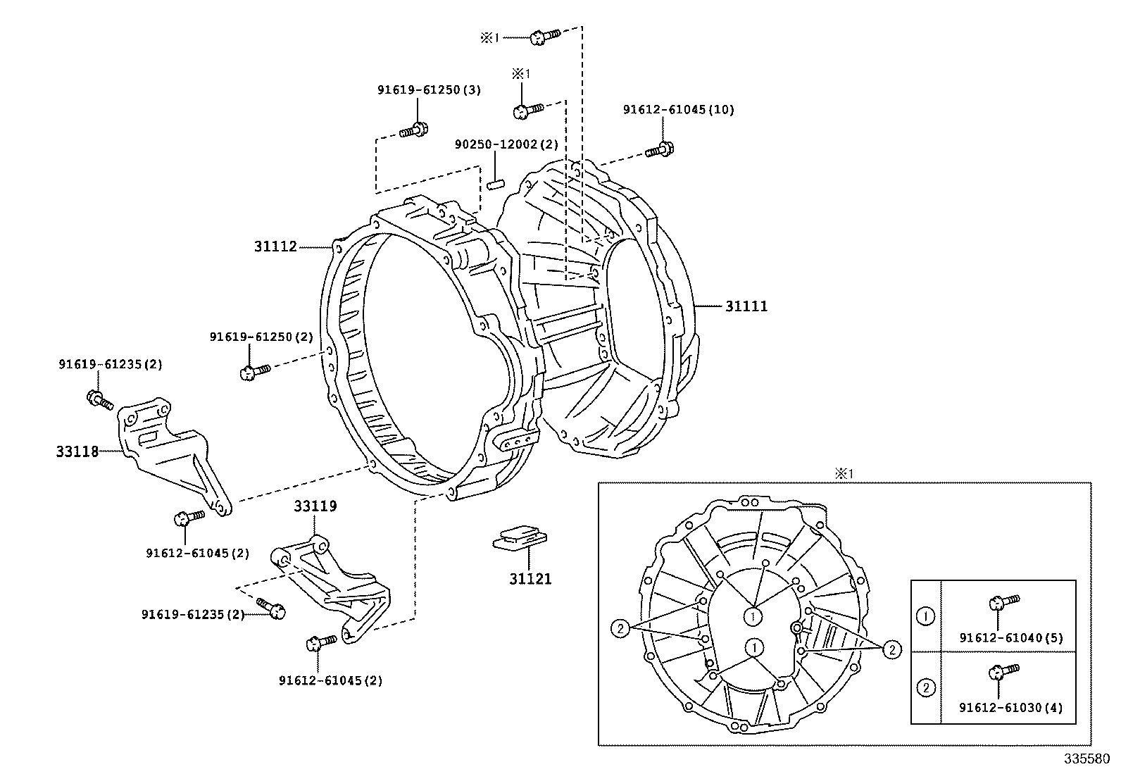 33017-36090 RETAINER, OUTPUT SHAFT REAR BEARING(MTM) product image