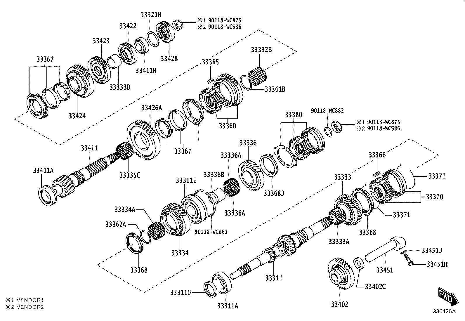 33035-WC003 GEAR, 4TH product image