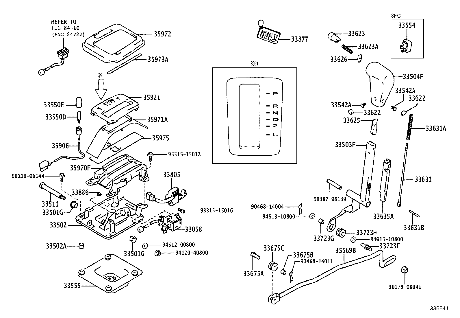 33058-22010 BRACKET SUB-ASSY, SHIFT LOCK SOLENOID product image