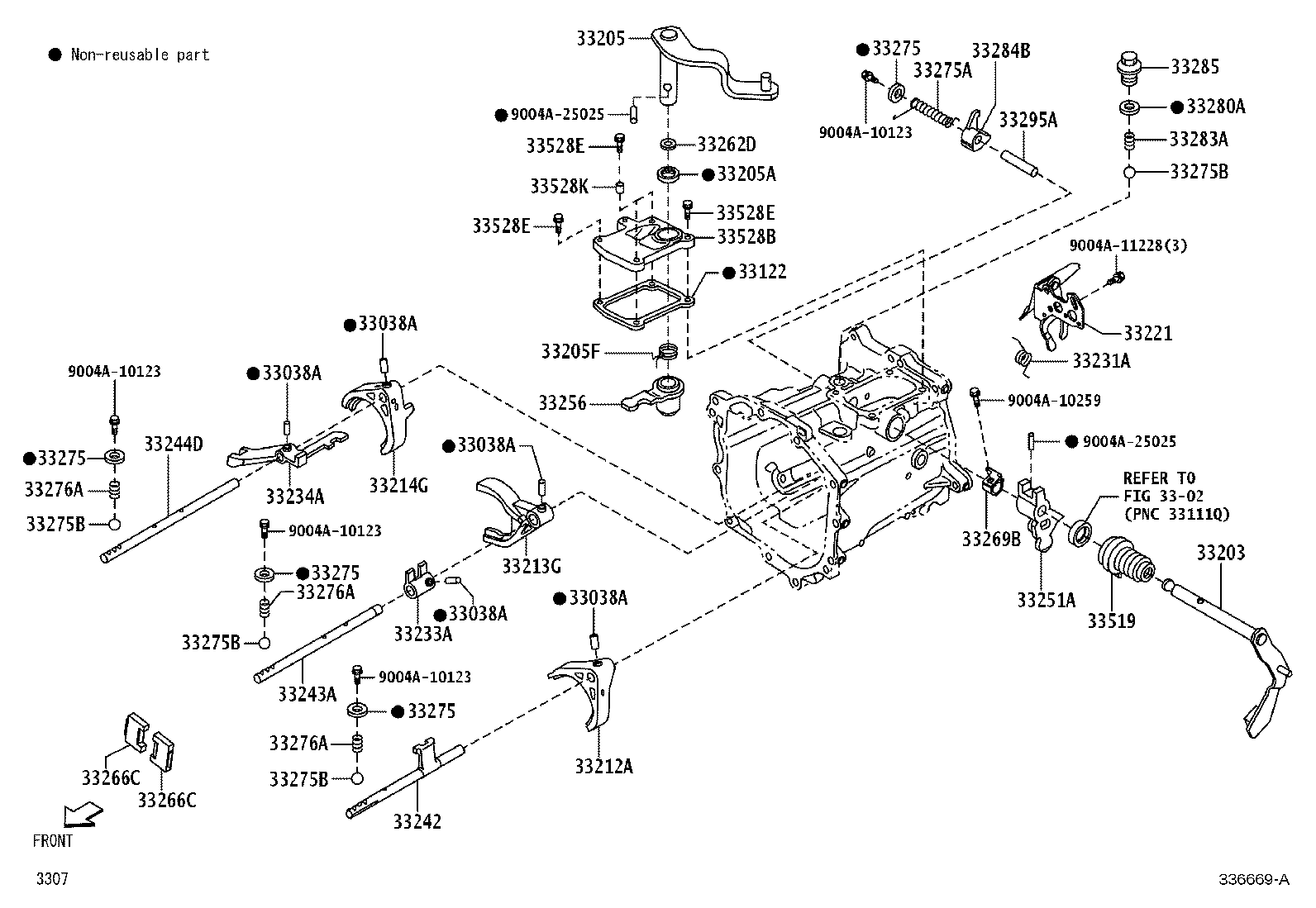 33203-BZ061 SHAFT SUB-ASSY, SHIFT LEVER, NO.1 product image