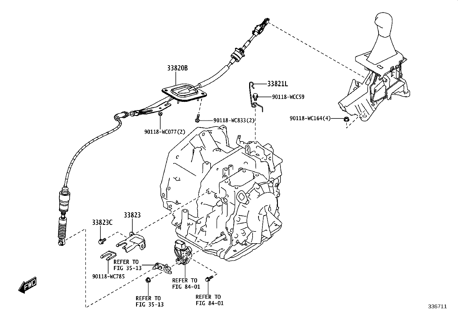 33530-WC043 LEVER ASSY, SHIFT (FOR FLOOR SHIFT) product image