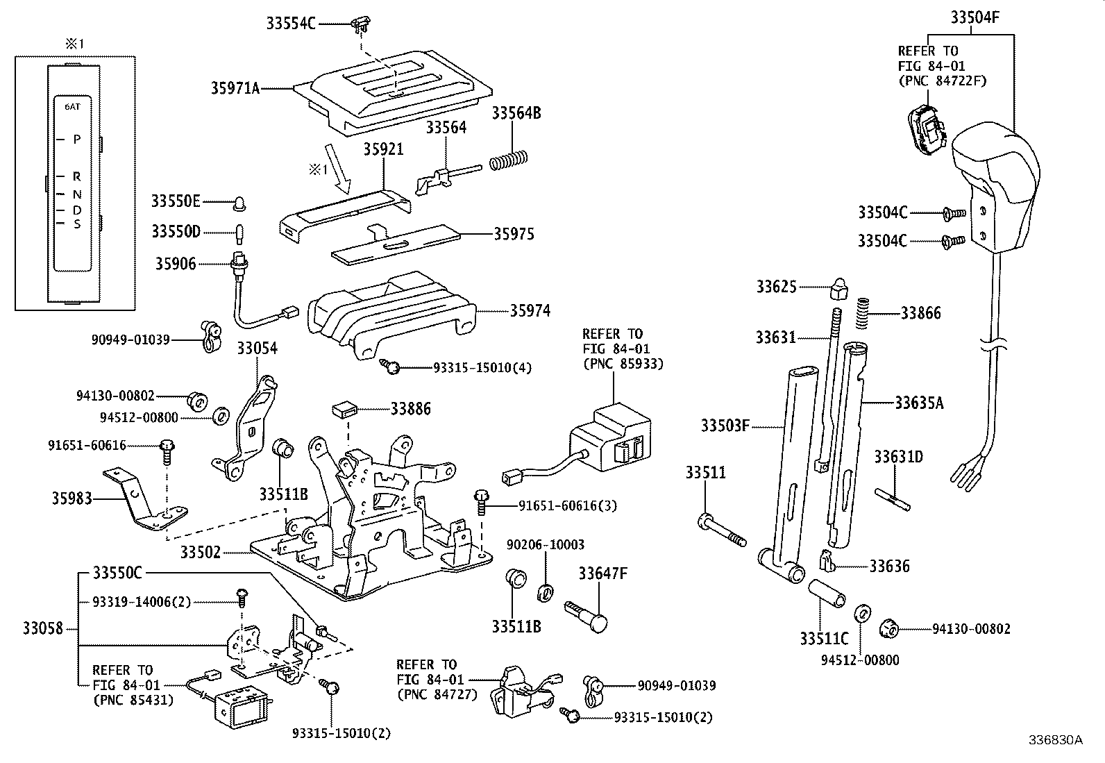 33502-36170 PLATE SUB-ASSY, SHIFT LEVER product image