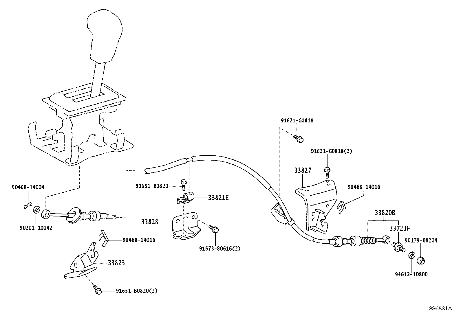 33502-36170 PLATE SUB-ASSY, SHIFT LEVER product image