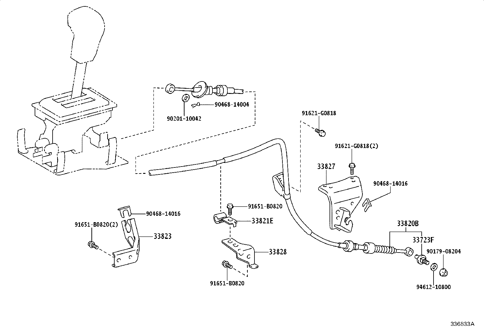 33502-36170 PLATE SUB-ASSY, SHIFT LEVER product image