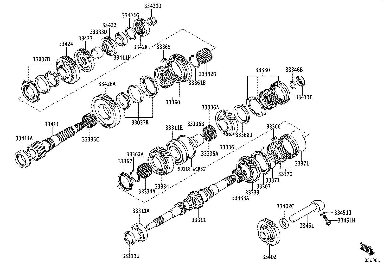 33367-WC003 RING SET, SYNCHRONIZER, NO.1 product image