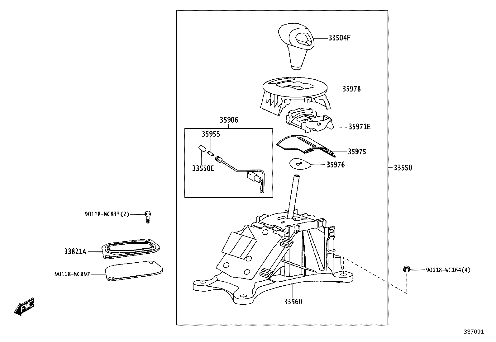 33530-WC035 LEVER ASSY, SHIFT (FOR FLOOR SHIFT) product image