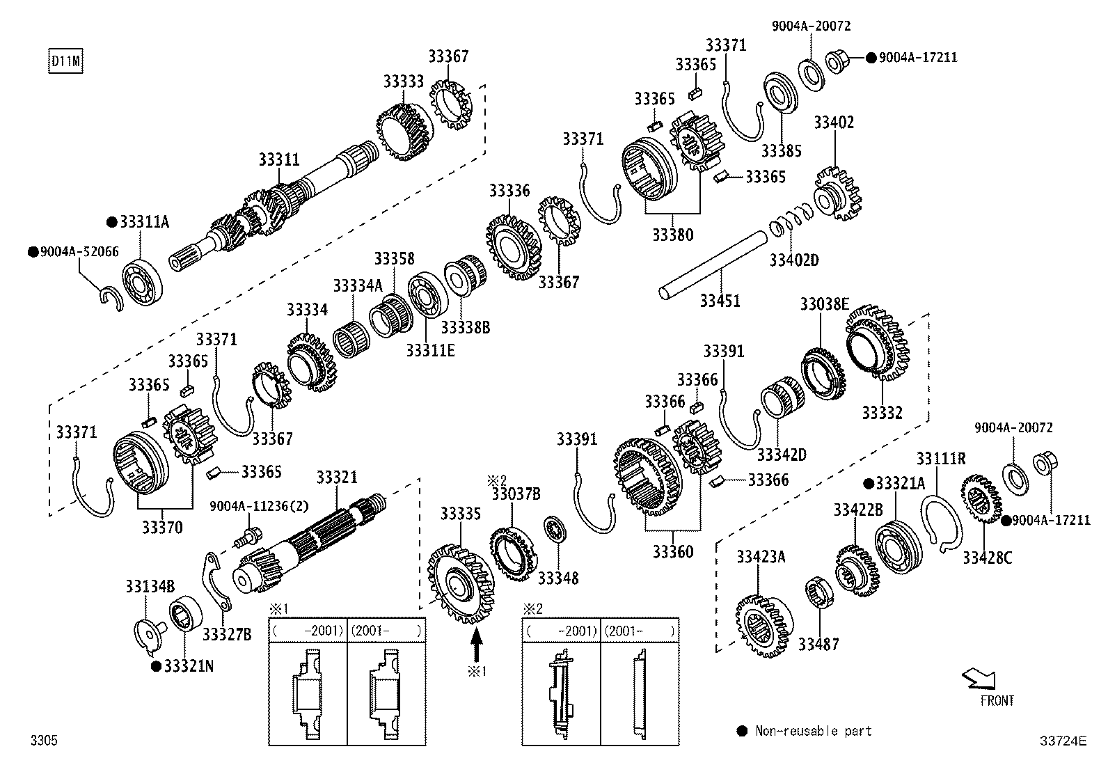 33336-BZ050 GEAR, 5TH product image