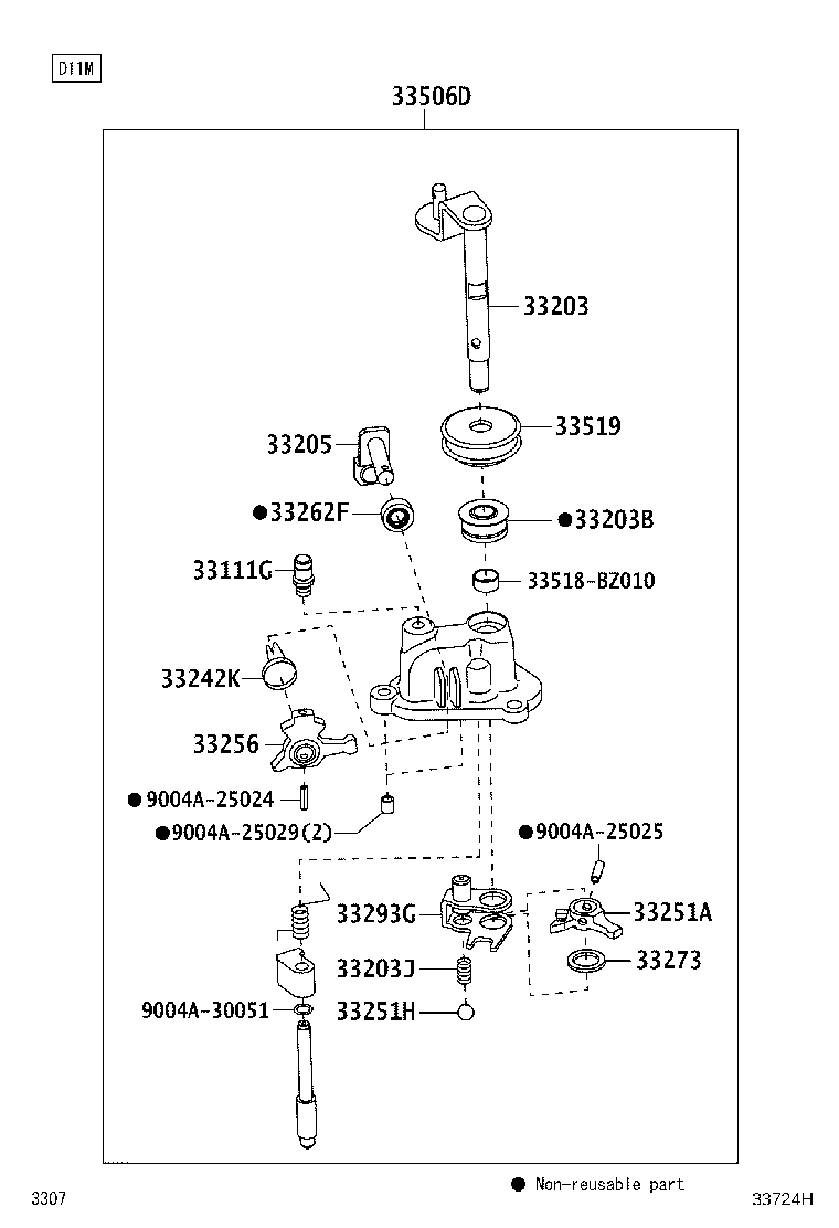 33242-BZ031 SHAFT, GEAR SHIFT FORK, NO.1 product image