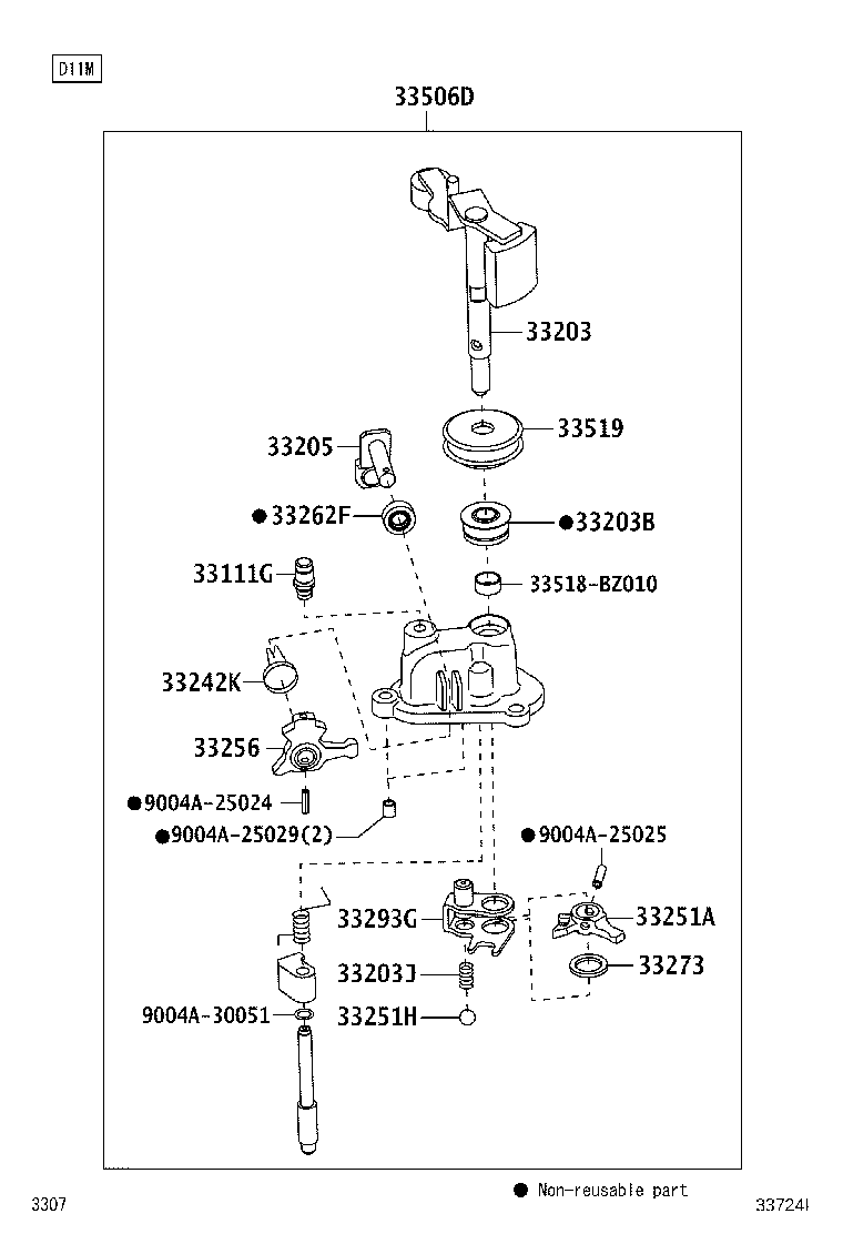 33242-BZ031 SHAFT, GEAR SHIFT FORK, NO.1 product image