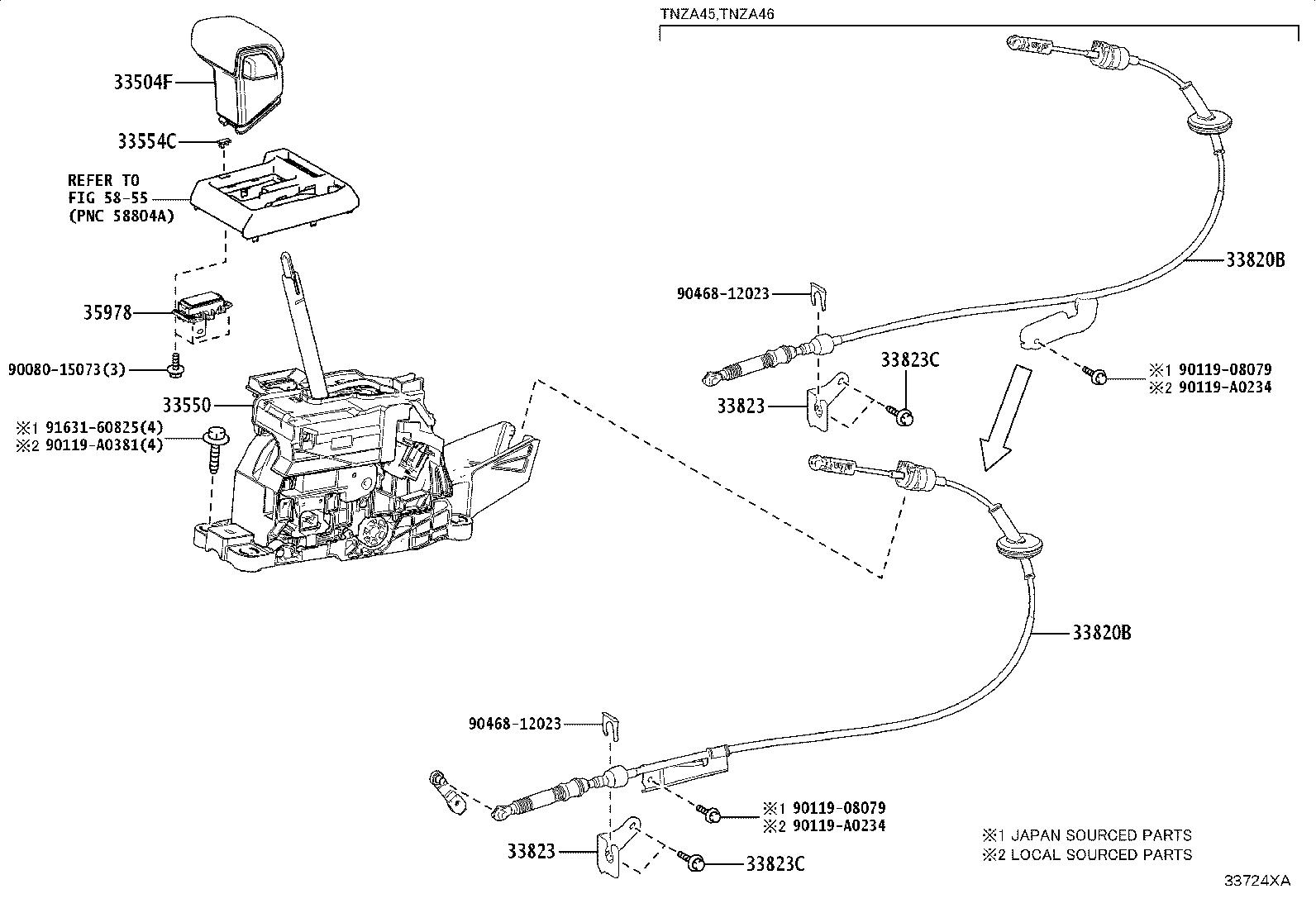 33570-04010 RETAINER SUB-ASSY, CONTROL SHIFT LEVER (FOR FLOOR SHIFT) product image