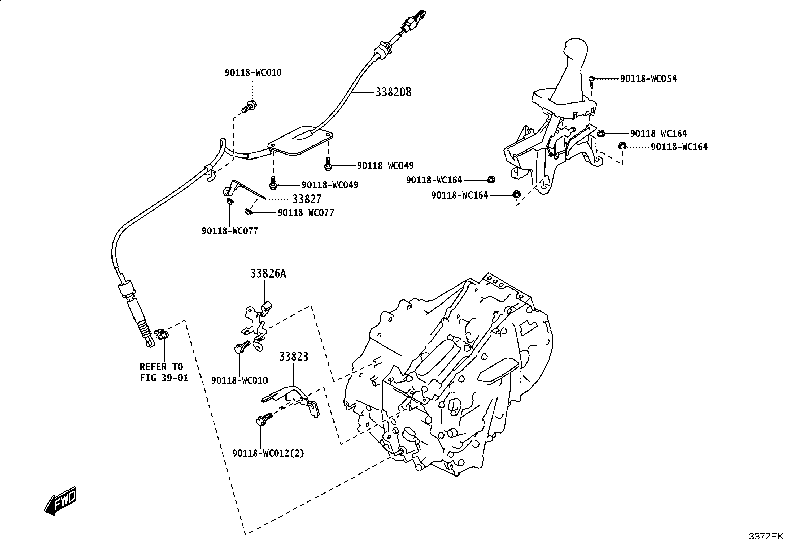 33504-WC018 KNOB SUB-ASSY, SHIFT LEVER product image