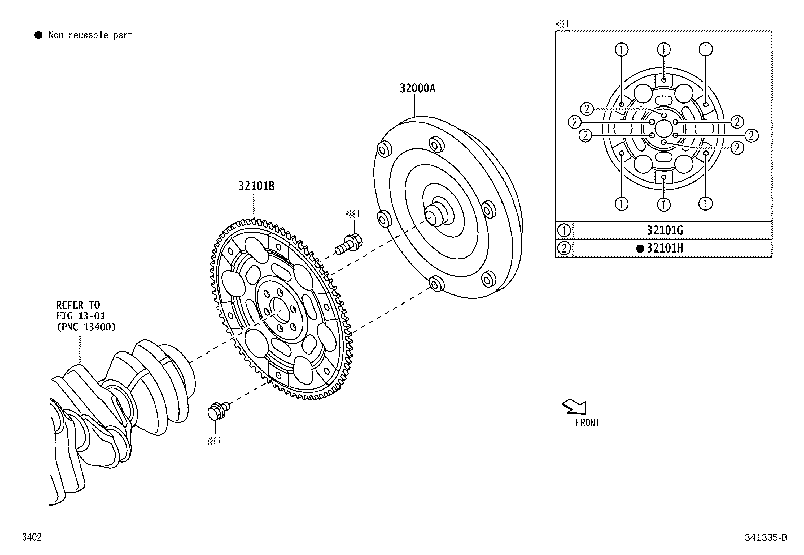 9004A-10200 BOLT, HEXAGON(FOR DRIVE PLATE SETTING) product image