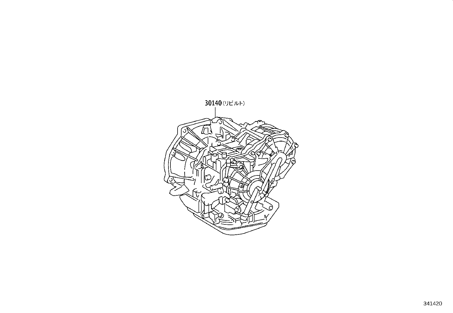 30140-52660 TRANSAXLE ASSY, CVT, REBUILT(W/O TORQUE CONVERTER) product image
