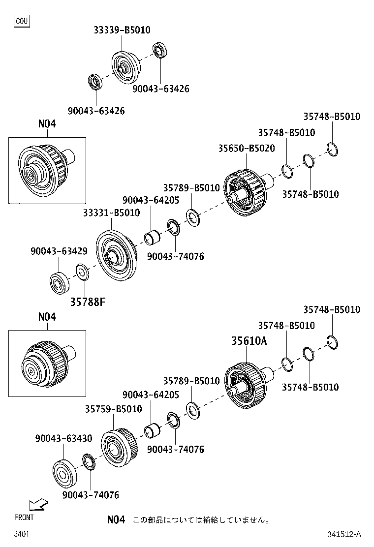 34000-B5100 TRANSAXLE ASSY, CONTINUOUSLY VARIABLE product image