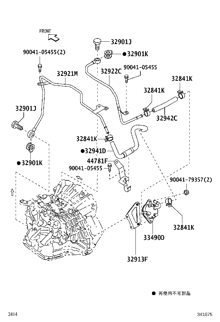 33490-B2010 COOLER ASSY, TRANSMISSION OIL product image