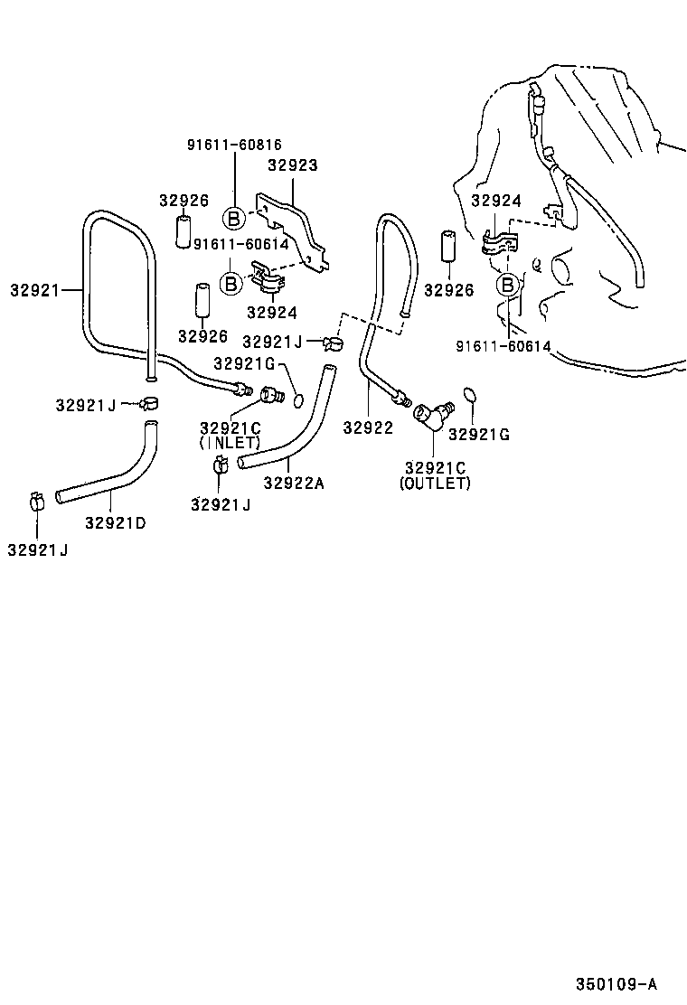 32922-20390 TUBE, OIL COOLER OUTLET, NO.1 product image