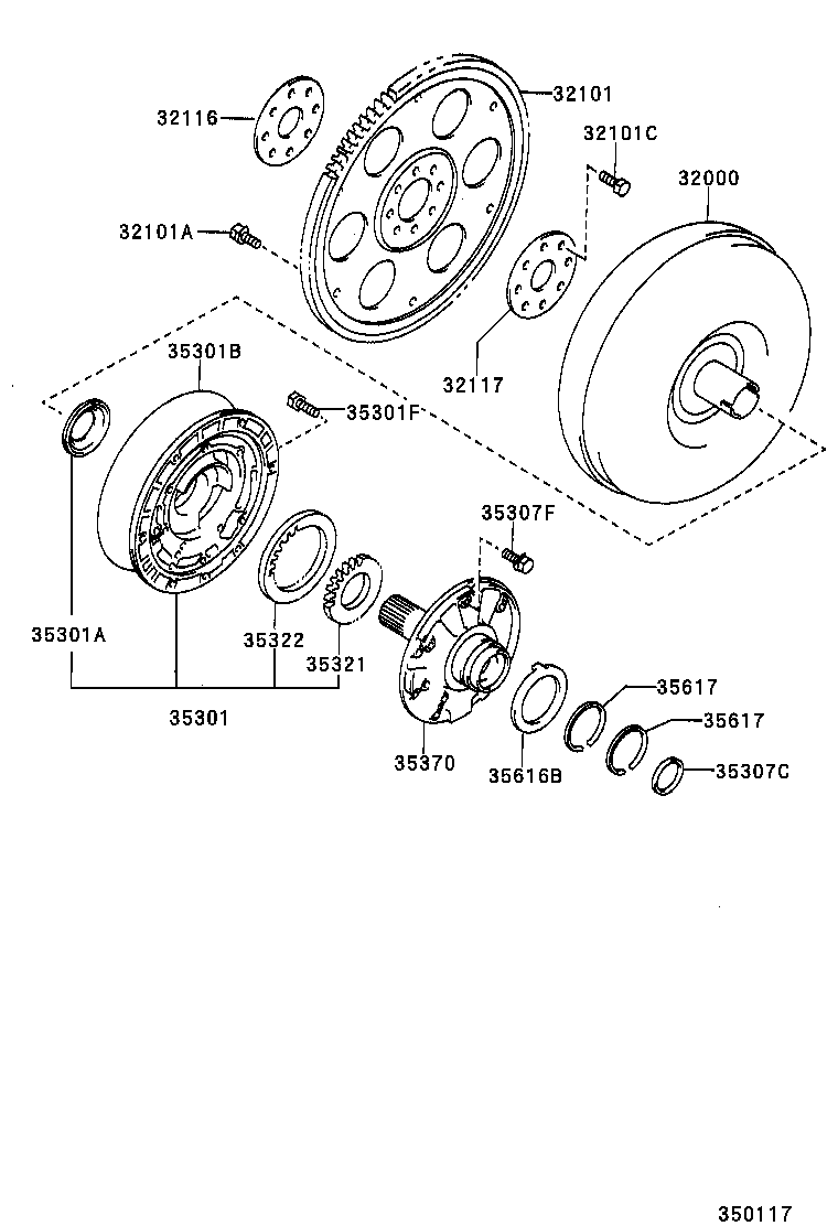 32101-28040 GEAR SUB-ASSY, DRIVE PLATE & RING product image