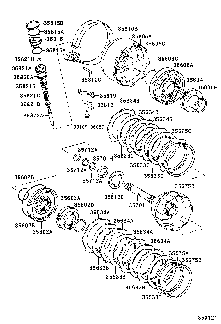 35602-21010 PISTON SUB-ASSY, FORWARD CLUTCH product image