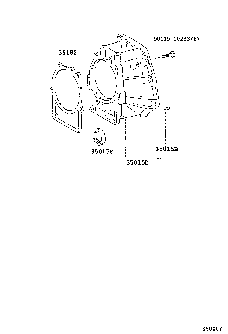 35015-26040 ADAPTER SUB-ASSY, TRANSMISSION CASE product image