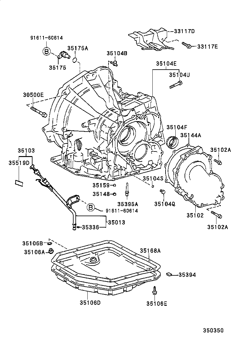 35104-16070 CASE SUB-ASSY, AUTOMATIC TRANSAXLE product image