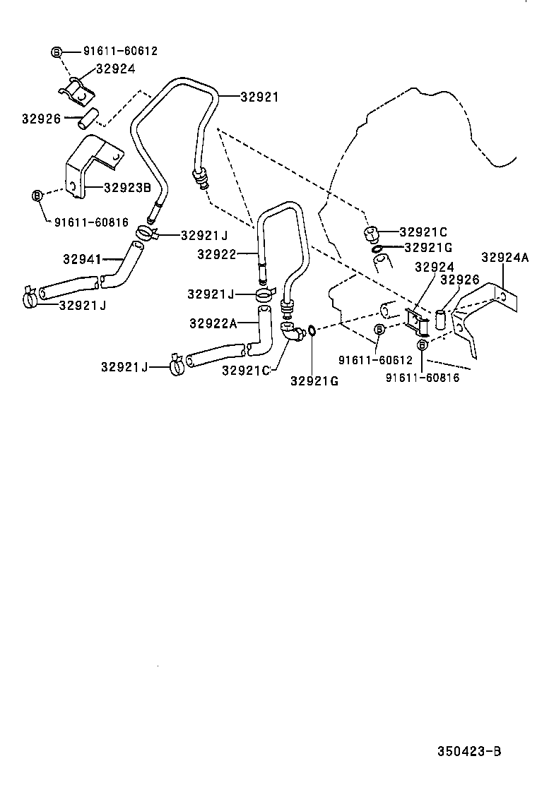 32921-12410 TUBE, OIL COOLER INLET, NO.1 product image