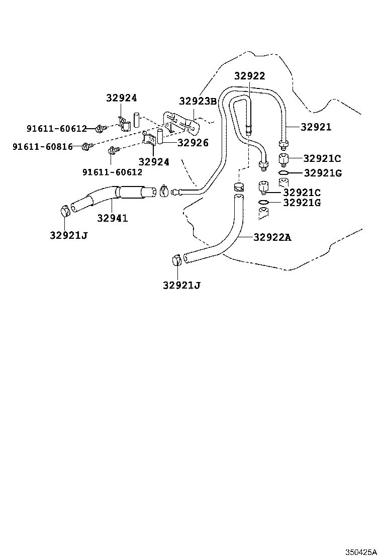 32923-12230 CLAMP, AUTOMATIC TRANSMISSION OIL COOLER TUBE, NO.1 product image