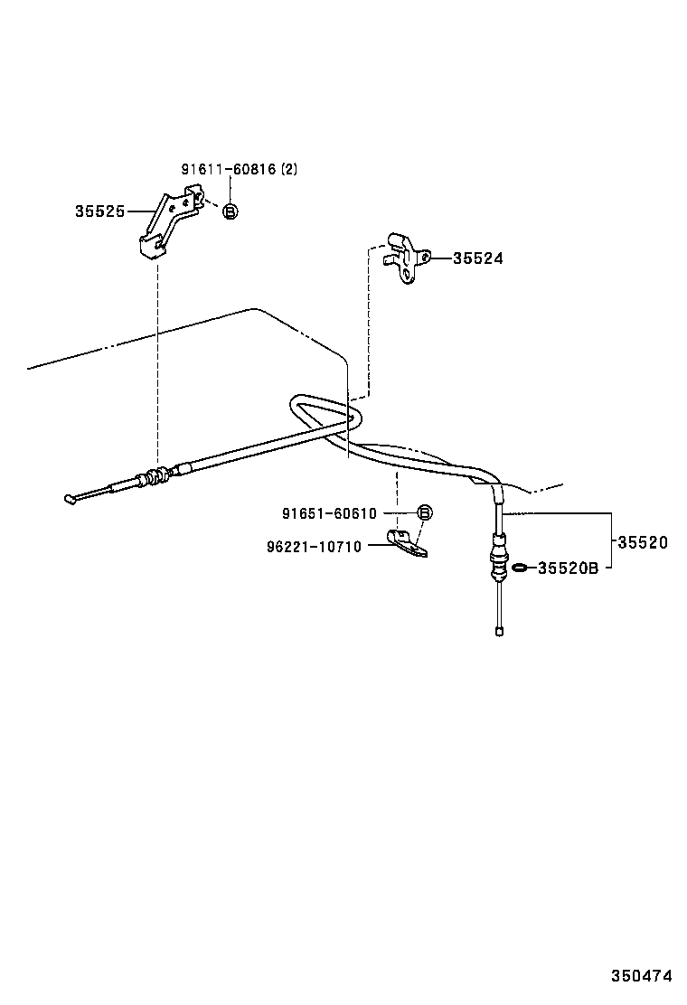 35573-26060 LEVER, TRANSMISSION CONTROL SHAFT, LH product image