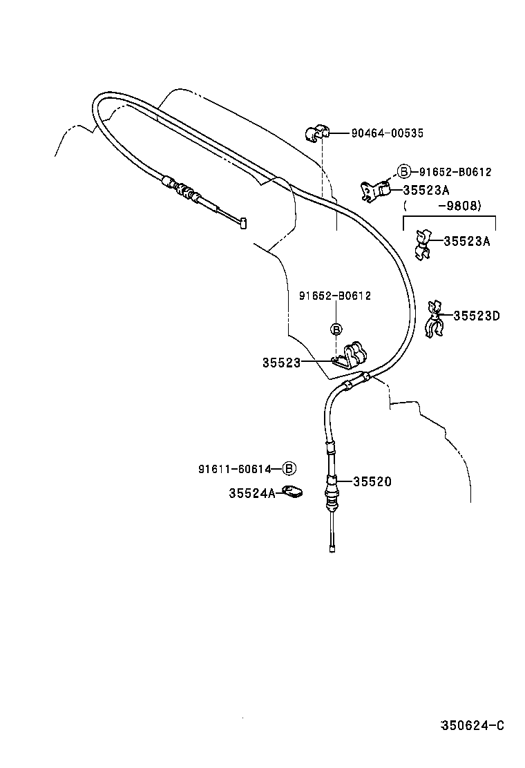 35520-42050 CABLE ASSY, THROTTLE product image