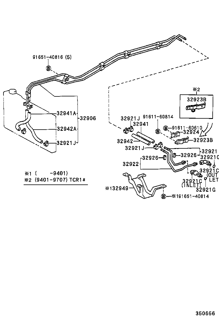 32922-28100 TUBE, OIL COOLER OUTLET, NO.1 product image
