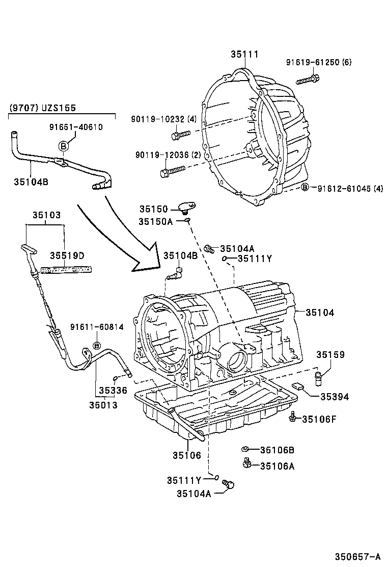35103-30401 GAGE SUB-ASSY, TRANSMISSION OIL LEVEL product image