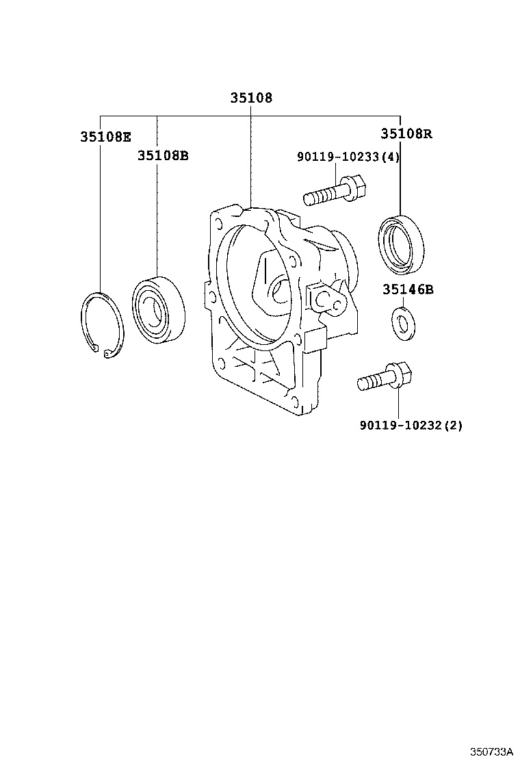 35108-50020 HOUSING SUB-ASSY, EXTENSION (ATM) product image