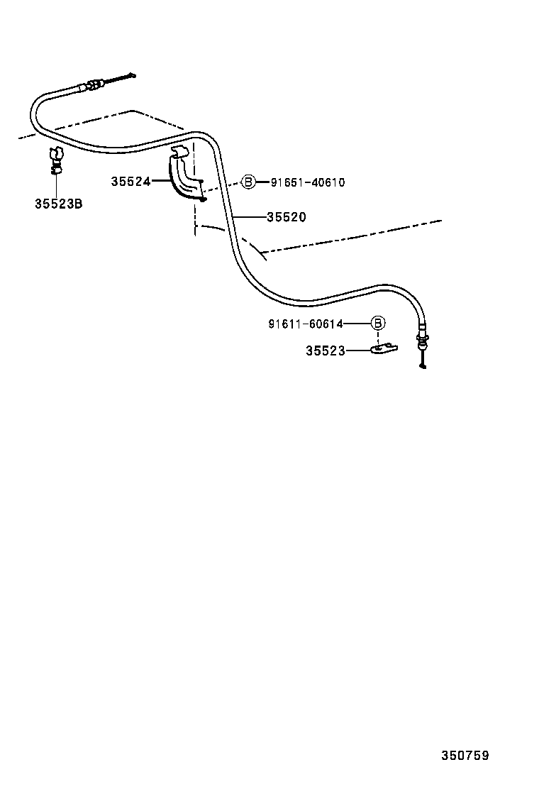 35524-17020 CLAMP, THROTTLE CABLE, NO.2 product image