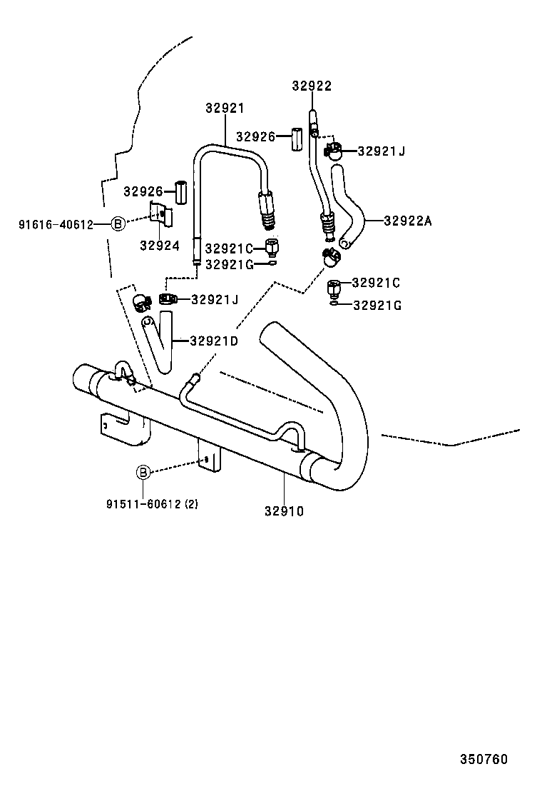 32922-17030 TUBE, OIL COOLER OUTLET, NO.1 product image
