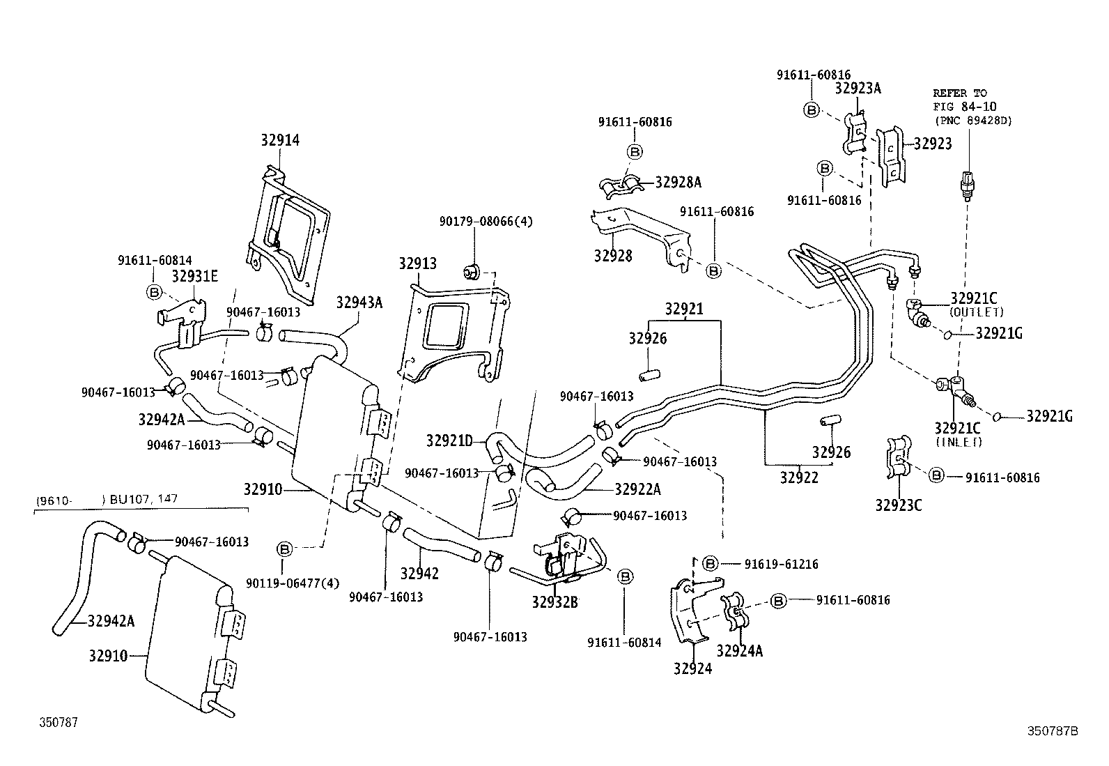 32922-37010 TUBE, OIL COOLER OUTLET, NO.1 product image