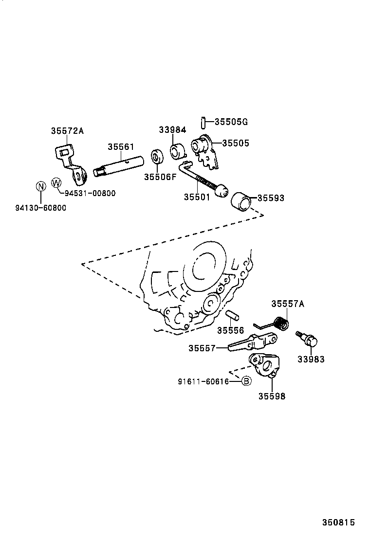 35556-42010 SHAFT, PARKING LOCK PAWL product image
