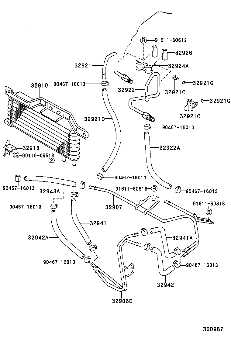 32922-33020 TUBE, OIL COOLER OUTLET, NO.1 product image