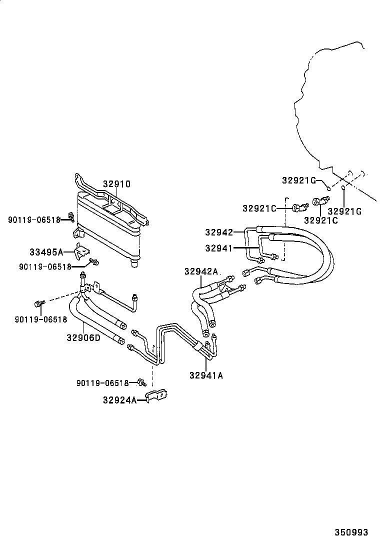 32922-06050 TUBE, OIL COOLER OUTLET, NO.1 product image