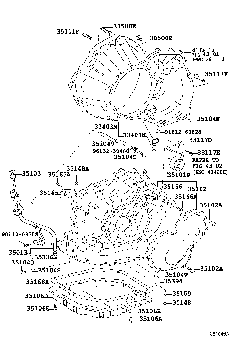 35104-20100 CASE SUB-ASSY, AUTOMATIC TRANSAXLE product image