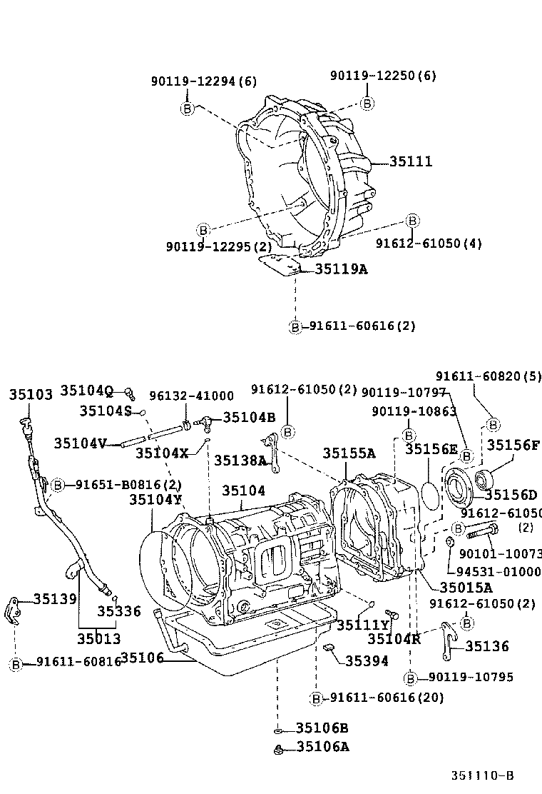 35104-60140 CASE SUB-ASSY, AUTOMATIC TRANSMISSION product image