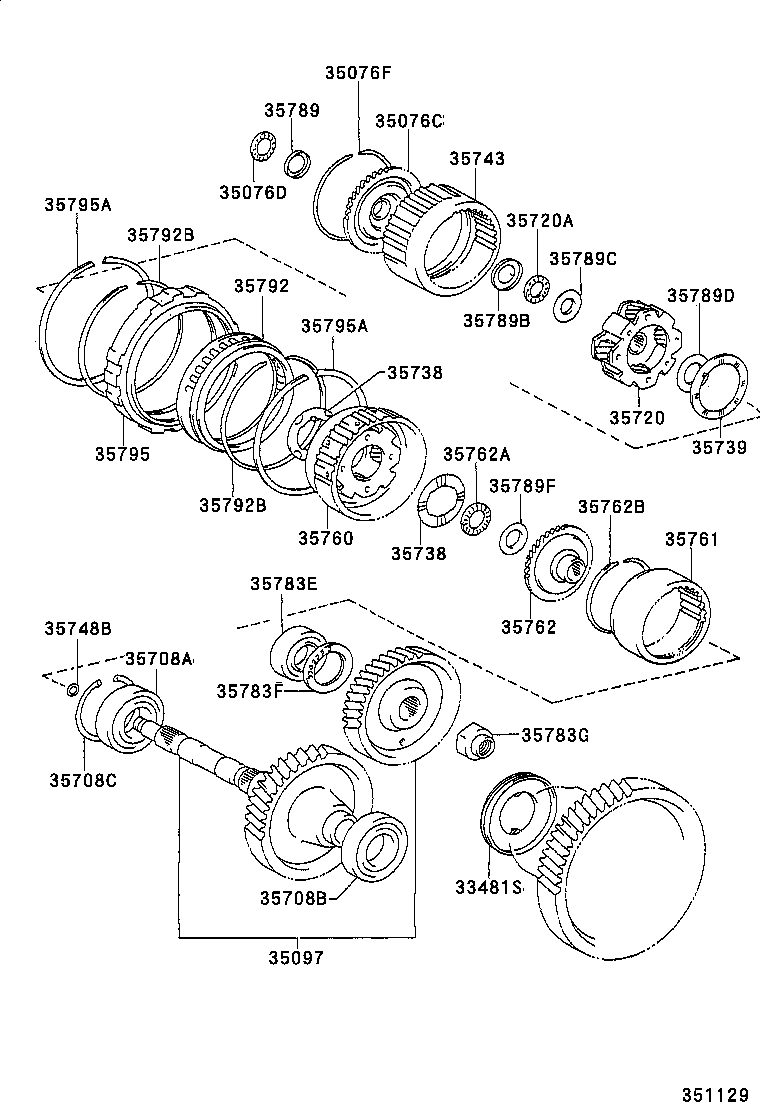 35097-16010 COUNTER GEAR KIT, AUTOMATIC TRANSAXLE product image