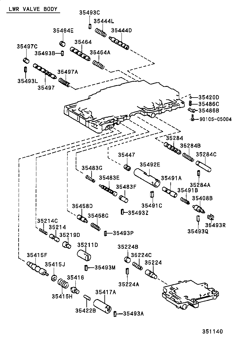 35209-22020 SPRING SUB-ASSY, C-2 ACCUMULATOR product image