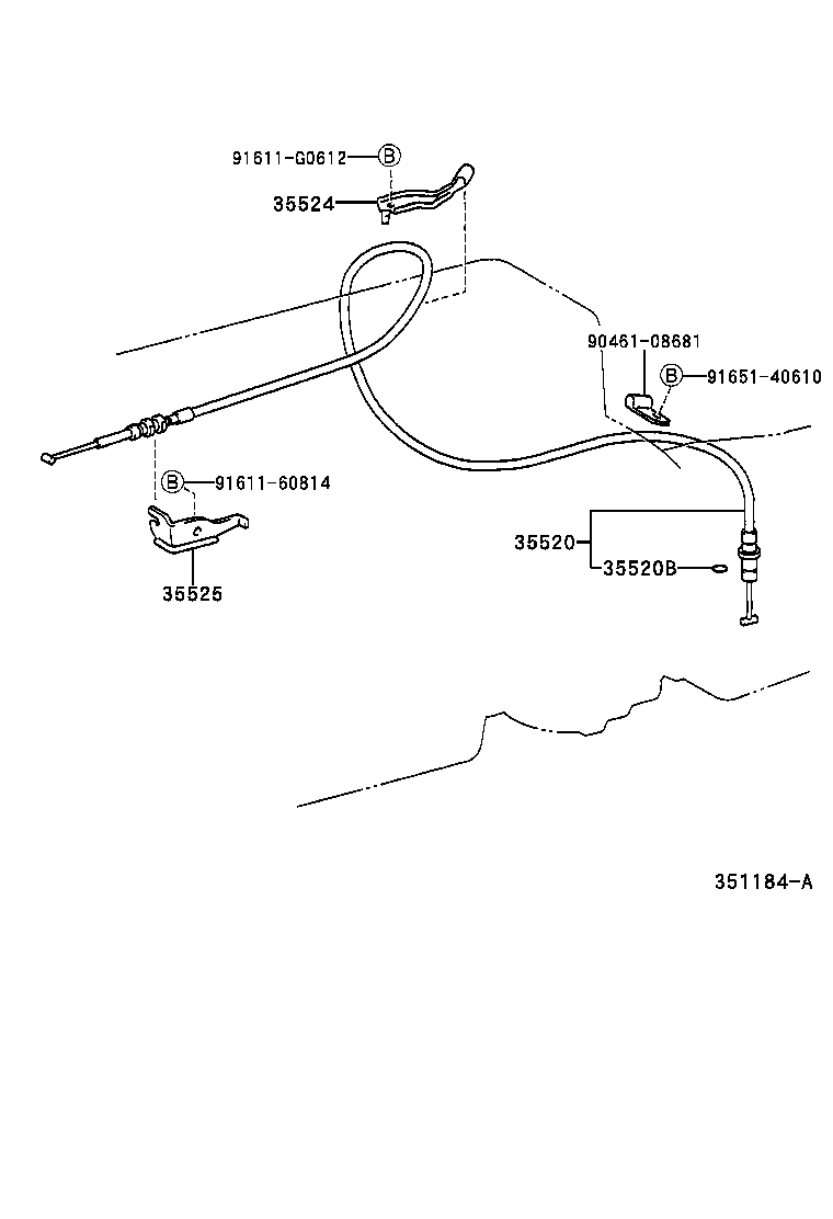 35572-38020 LEVER, TRANSMISSION CONTROL SHAFT, RH product image