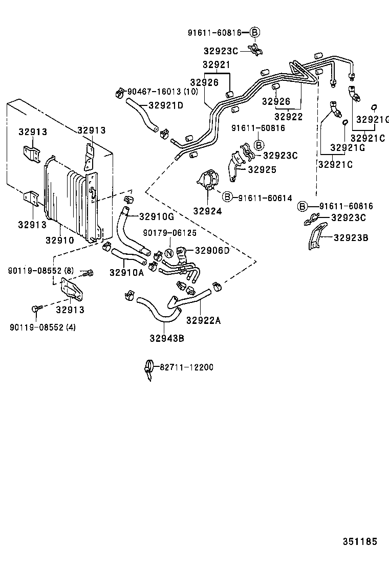 32913-60180 BRACKET, OIL COOLER product image