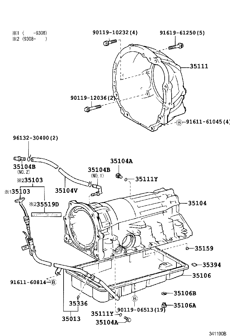 35013-30310 TUBE SUB-ASSY, TRANSMISSION OIL FILLER product image